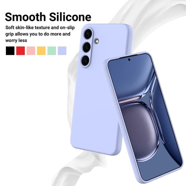 Matte Liquid Samsung Galaxy S25 silikone cover - Lilla Purple