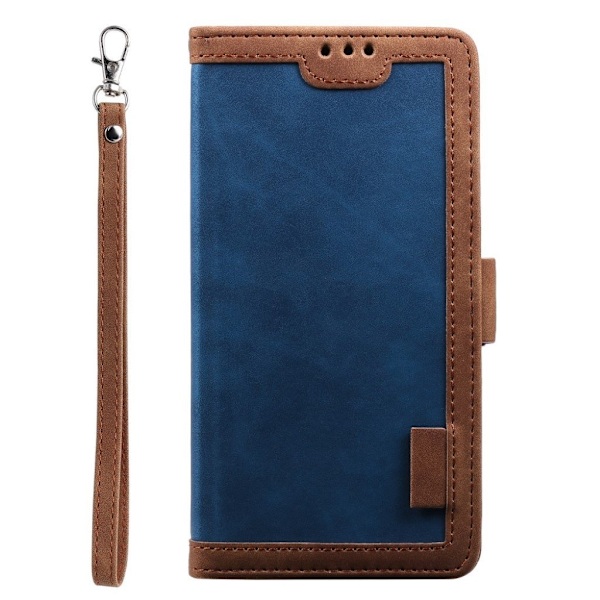 Surburbian iPhone 12 Pro / iPhone 12 læder flip etui - Blå Blue
