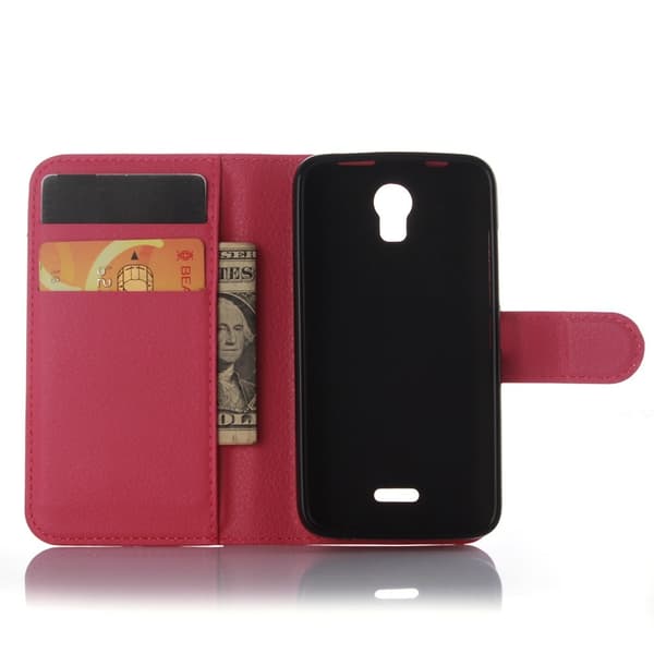 Mankell Huawei Y3 Y360 Lær Kortholder Etui - Mørke Rosa Pink