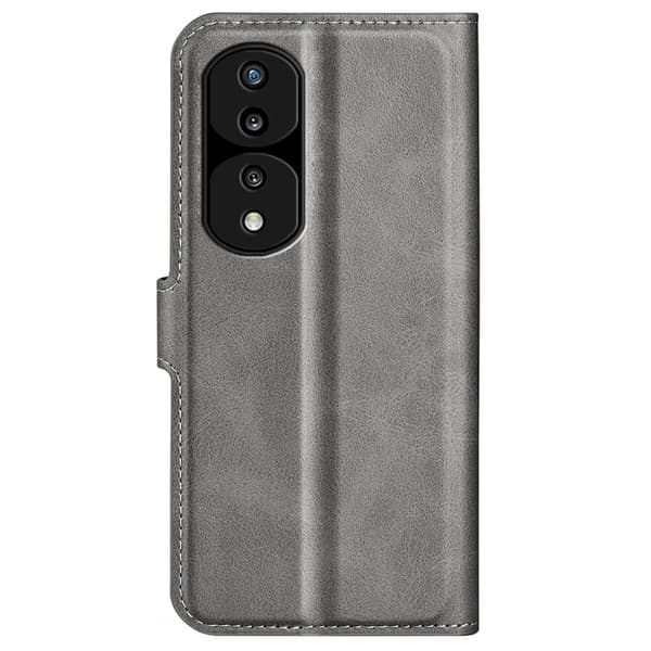 Læretui med Lommebok til Honor 70 Pro - Grå Silver grey