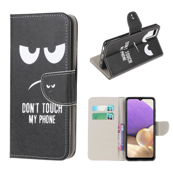 wonderland Samsung Galaxy A32 5G flip etui - Don't Touch My Phone Black