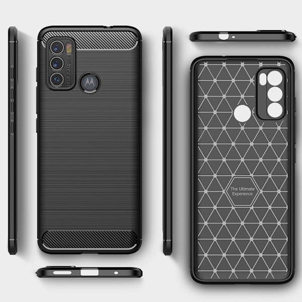 Carbon Flex case Motorola Moto G60 - Blå Blue