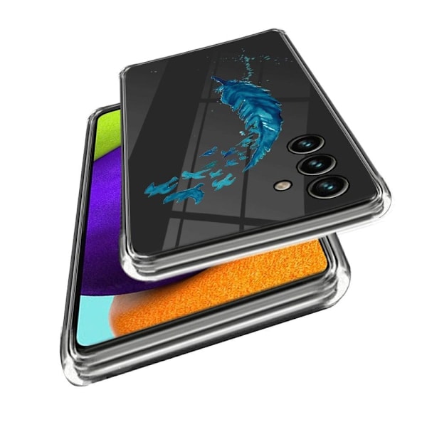 Deco Samsung Galaxy A34 5G skal - Fjäder Blå