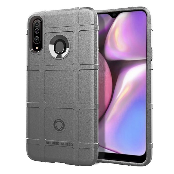 Rugged Shield Samsung Galaxy A20s skal - Silver/Grå Silvergrå