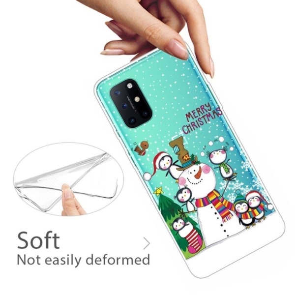 Christmas OnePlus 8T etui - Snowman and pingvin White