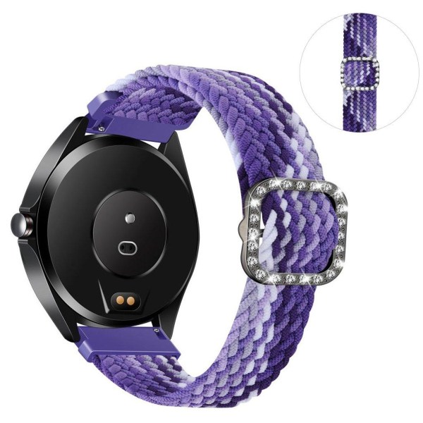 20mm Universal nylon + strassi solki kellon hihna - Viinirypäle Violetti Purple