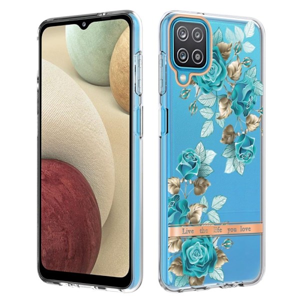 Supertunt och tåligt mjukfodral för Samsung Galaxy A12 5G - Blå Ros Blå