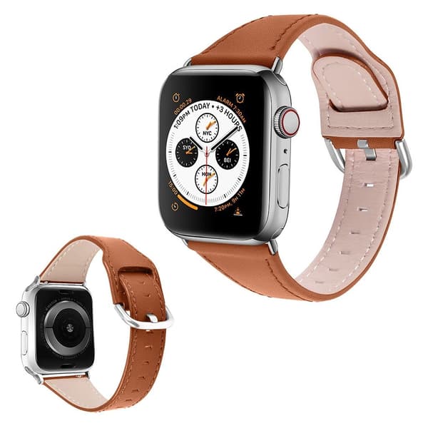 ægte læder rem til Apple Watch Series 6 / 5 40mm - brun Brown