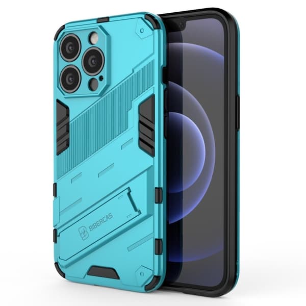 Stødsikkert hybridcover med et moderne touch til iPhone 13 Pro - Baby Blue Blue
