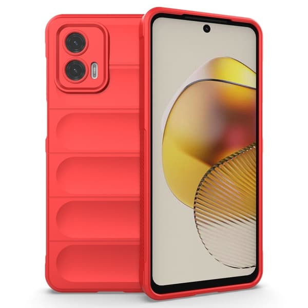 Blødt grebsformet cover til Motorola Moto G73 - Rød Red