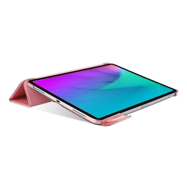 iPad Pro 11 inch (2018) tri-fold leather smart case - Rose Gold Pink