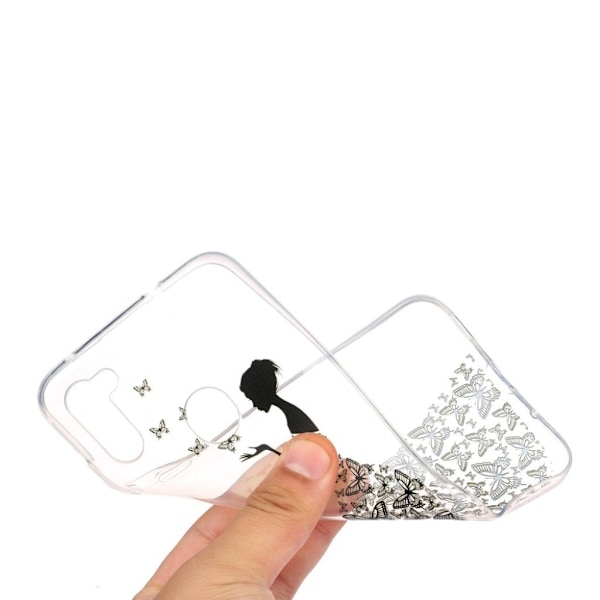 Deco Samsung Galaxy M11 kuoret - Perhonen tyttö Multicolor