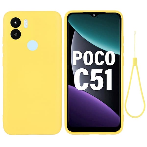 Matte Liquid silikone cover til Xiaomi Poco C51 - Gul Yellow