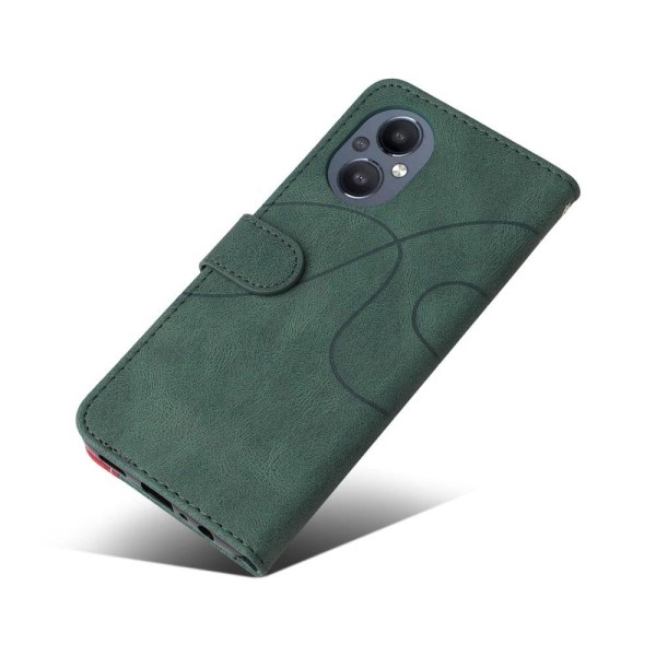 Textured Nahkakotelo With Strap For OnePlus Nord N20 5G - Vihreä Green