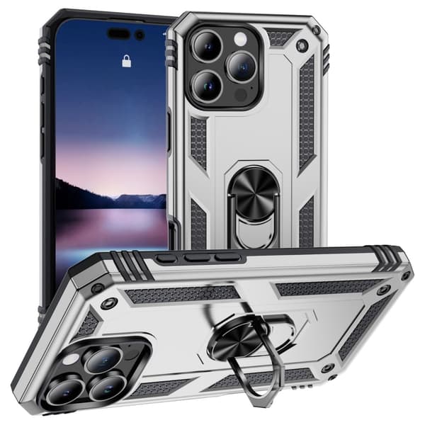 Bofink Combat iPhone 16 Pro deksel - Sølv Silver grey
