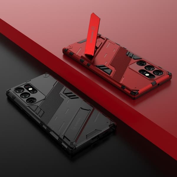 Støtsikkert hybriddeksel for Samsung Galaxy S22 Ultra - Rød Red