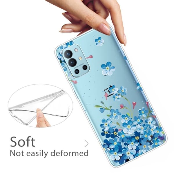 Deco OnePlus 9R skal - Blå Blommor Blå