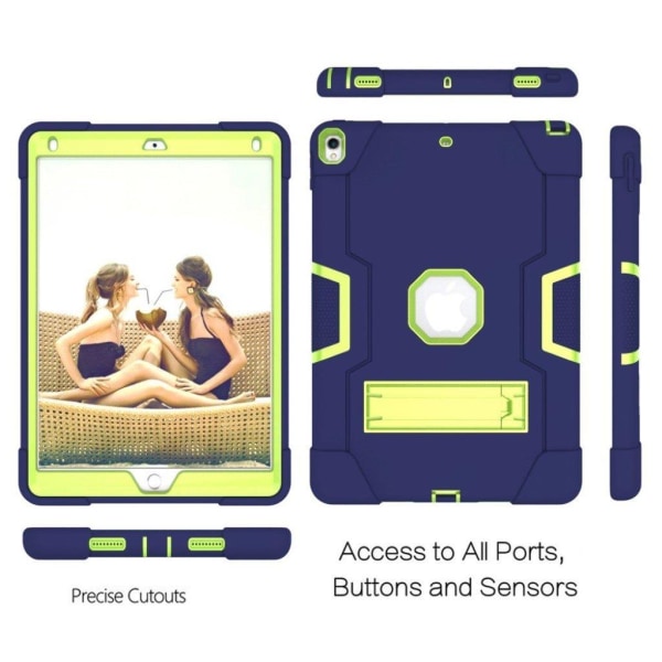 iPad Air (2019) shockproof hybrid case - Dark Blue / Green Blå