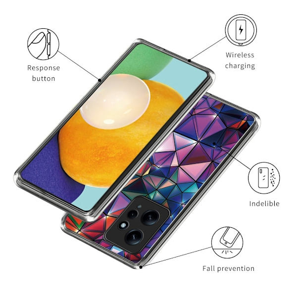 Deco Xiaomi Redmi Note 12 skal - Triangel multifärg