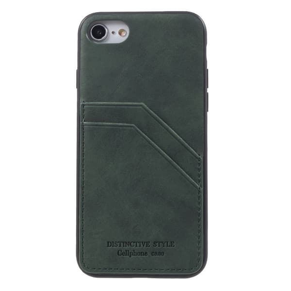 iPhone 7 / 8 læderetui i retrostil - Grøn Green