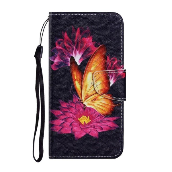 Wonderland Samsung Galaxy A02s Flip etui - Stor sommerfugl Orange