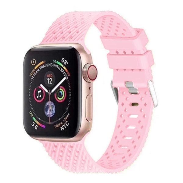 Apple Watch Series 5 44mm viileä silikoninen ranneke - Pinkki Pink