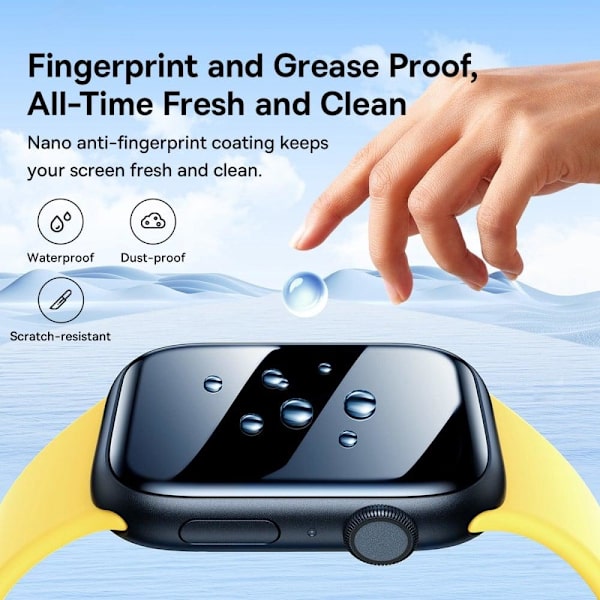BASEUS Apple Watch Series 8 (45mm) HD screen protector - Black Svart