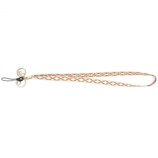 80cm Coolt mönster med blomma hänge nyckelband - Orange Orange
