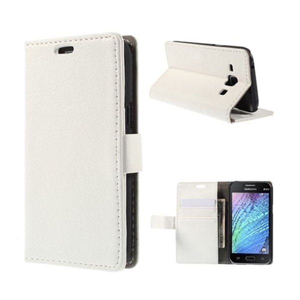 Mankell Samsung Galaxy J1 Læder Etui Med Kortholder - Hvid White