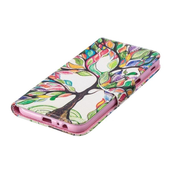 Wonderland Samsung Galaxy J6 Plus (2018) etui - Farverigt Træ Multicolor