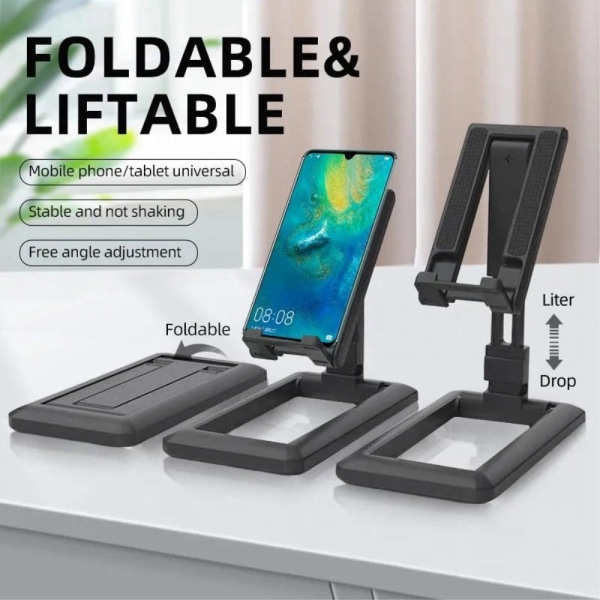 Universal biaxial foldable phone and tablet holder - Green Grön