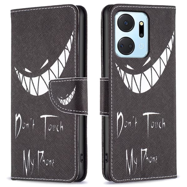 Wonderland Honor X7a Flippetui - Don't Touch My Phone Black
