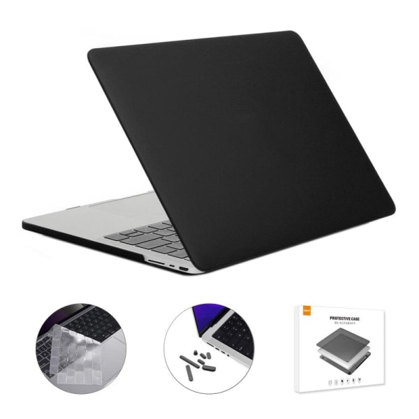HAT PRINCE MacBook Pro 16 M1 / M1 Max (A2485, 2021) cover til bærbar computer og tastatur med antistøvpropper - Sort Black