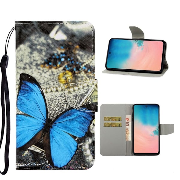 Wonderland Samsung Galaxy S20 flip kuoret - Iso Perhonen Multicolor
