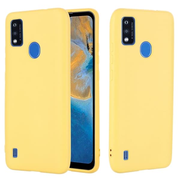 Matt flytende silikondeksel for ZTE Blade A51 - Gul Yellow