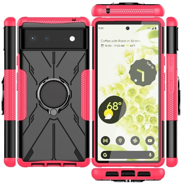 Kickstand-cover med magnetisk plade til Google Pixel 6 - Rose Pink