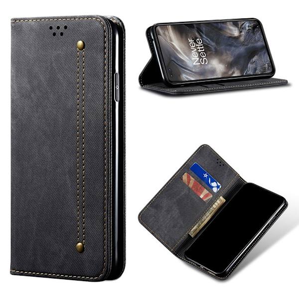 Jeans OnePlus Nord flip case - Musta Black