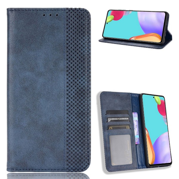Bofink Vintage Samsung Galaxy A52 5G læder etui - blå Blue