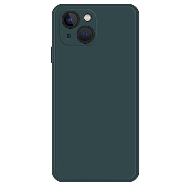 Avfasat gummerat droppskydd för iPhone 15 Plus - Svartaktig Grön Grön