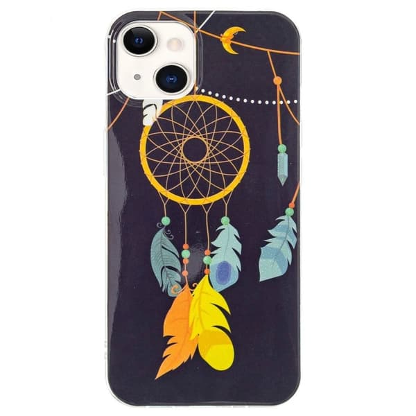 Deco iPhone 14 Suojakotelo - Black Wind Chimes Multicolor