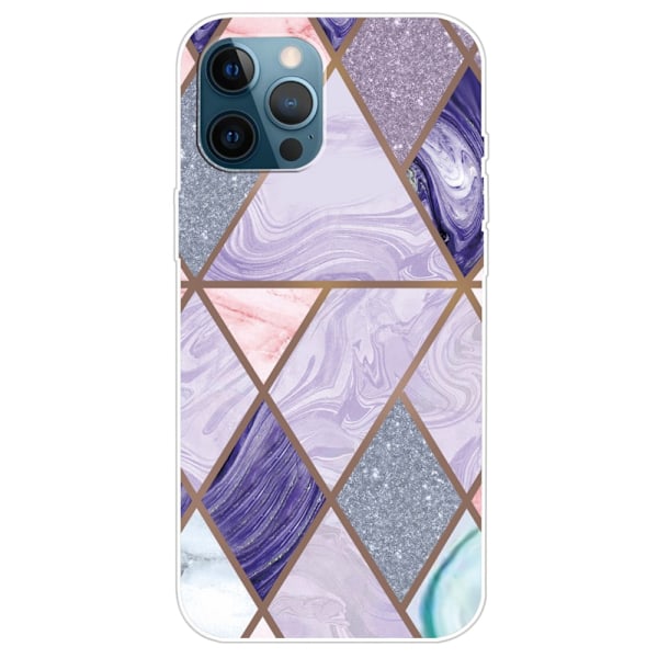 Marmordesign iPhone 14 Pro deksel - Trekanter Og Trekanter Multicolor