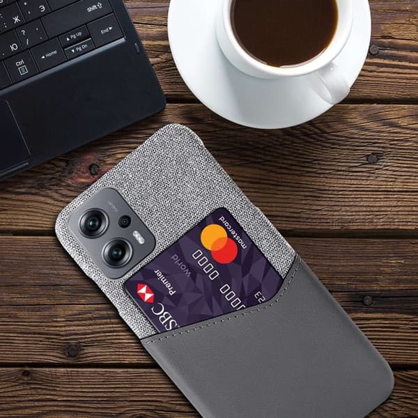 Bofink Xiaomi Poco X4 Gt / Note 11t Pro / 11t Pro Plus Kredittkort Deksel - Grå Silver grey