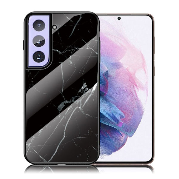 Fantasy marmor Samsung Galaxy S21 Plus cover - sort Black