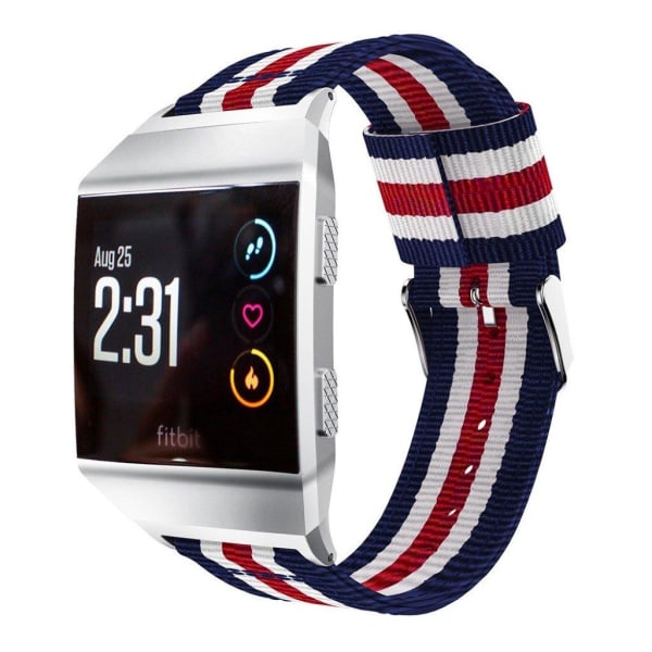 Fitbit Ionic uniikki ranneke - Sininen / Valkoinen / Punainen Multicolor