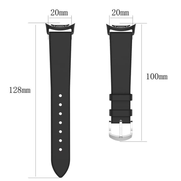 Samsung Gear S2 -kellon kestävä nahkaranneke - Musta Black