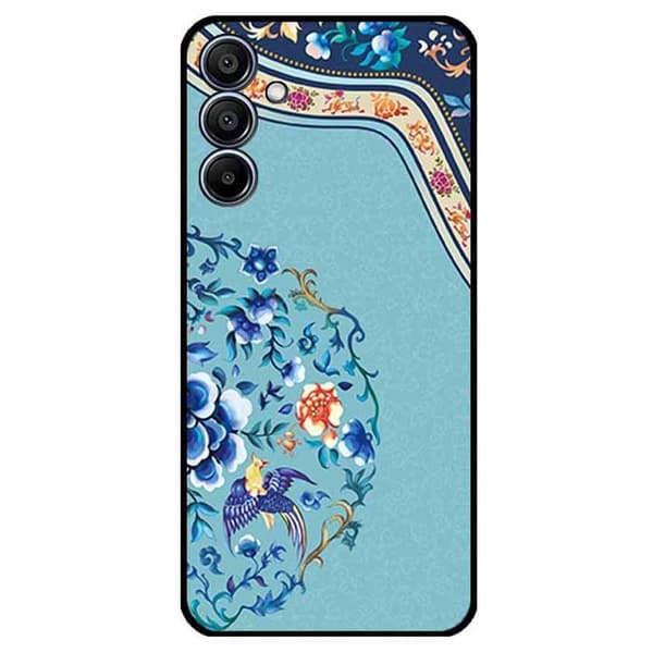 Imagine Samsung Galaxy M15 deksel - Keiserlig Broderi Blue