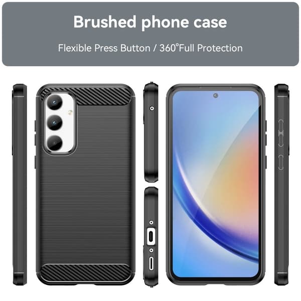 Carbon Flex Samsung Galaxy A35 skal - Svart Svart