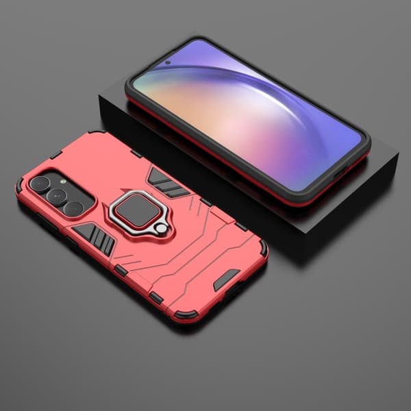Støtsikkert Samsung Galaxy A55 Panther-telefonetui - Rød Red