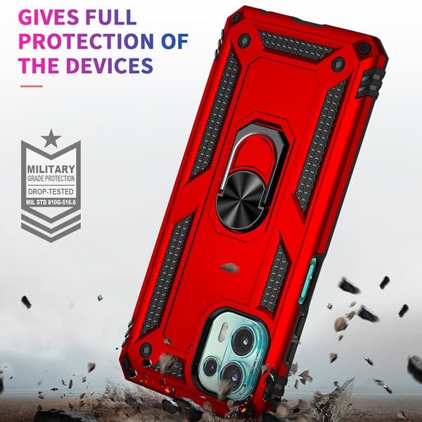 Ring Guard-etui - Motorola Edge 20 Lite - Rød Red