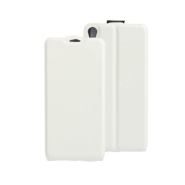 Amdrup vertikalt flip-etui i læder til Sony Xperia E5 - Hvid White